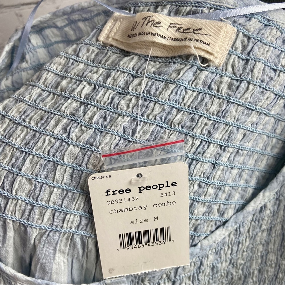 NWT Free People Smocked Tank Top - Picture 5 of 6
